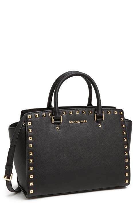 michael kors selma bag studs|Michael Kors selma satchel.